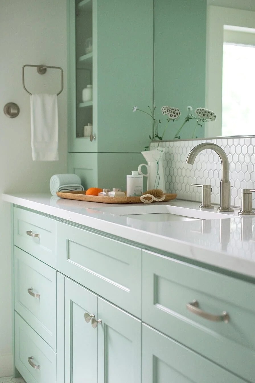 Seafoam Green Cabinets