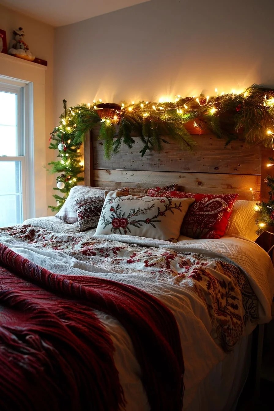 Wrap Lights Around The Headboard