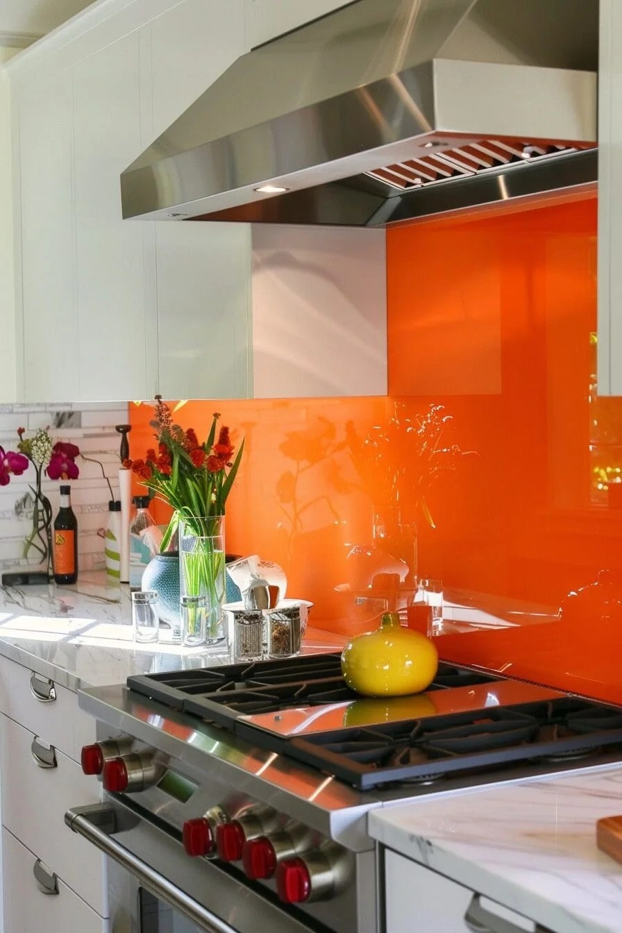 Tangerine Backsplash