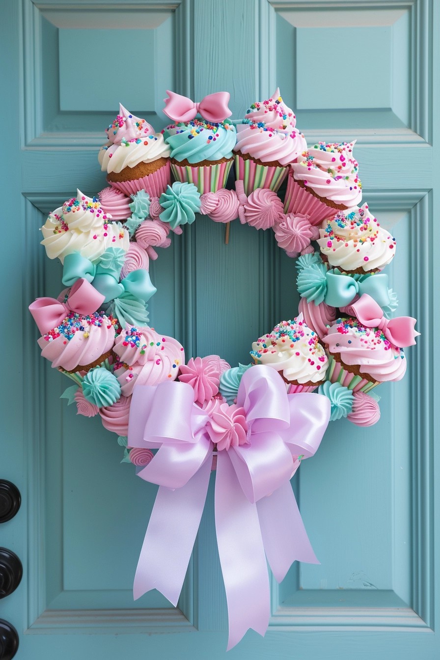 Cupcake-Themed Door Decor