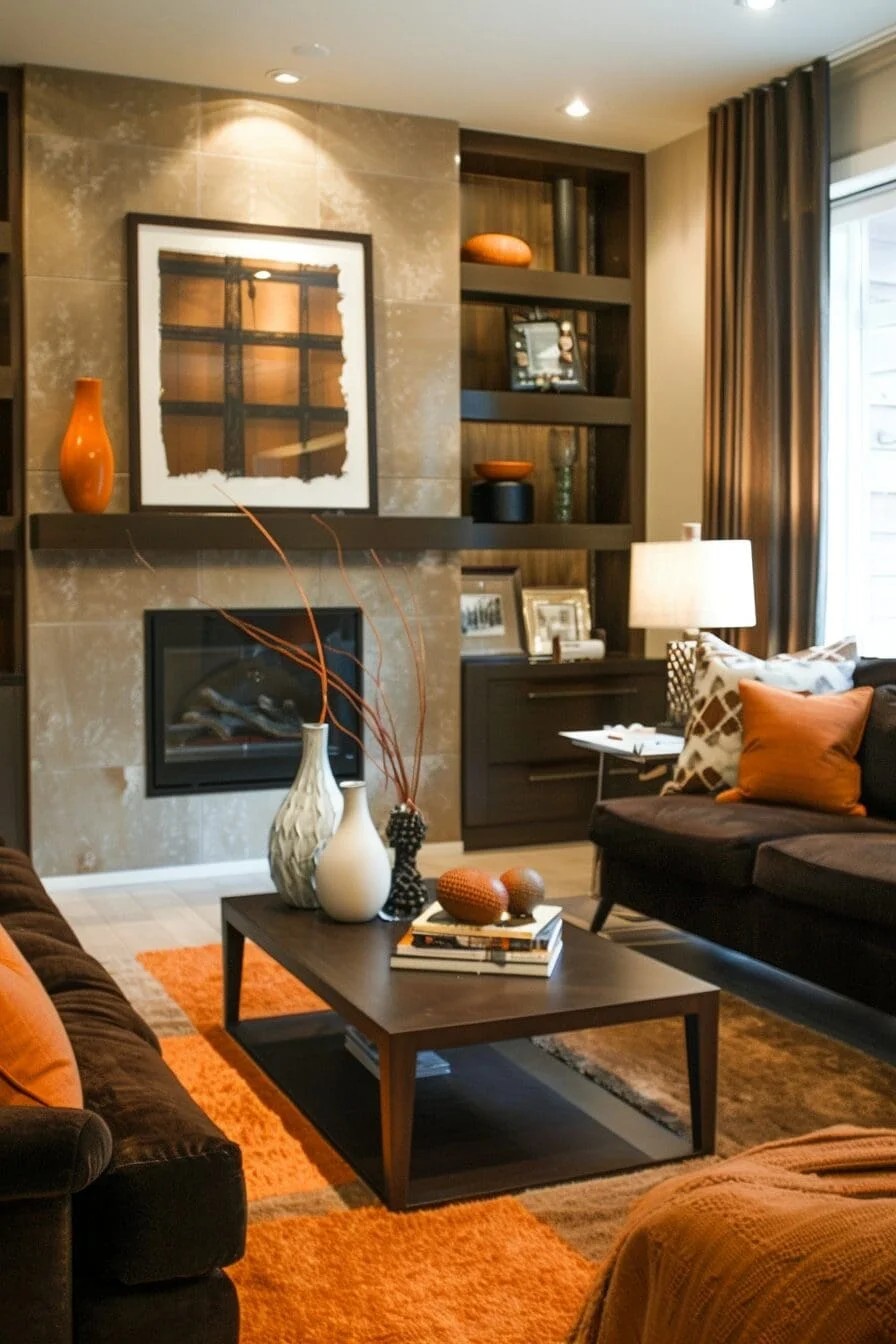 Pops of Orange Decor