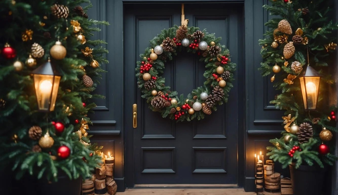 Frosted Berry and Pinecone Wreath Designs