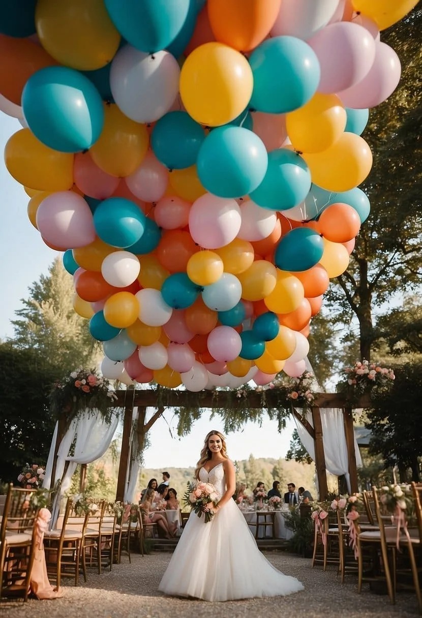 A Summer Wedding with Playful Oversized Balloons