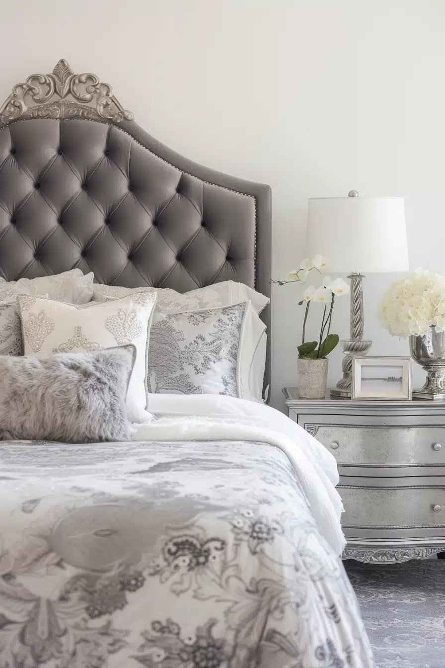 Glam Grey Headboard