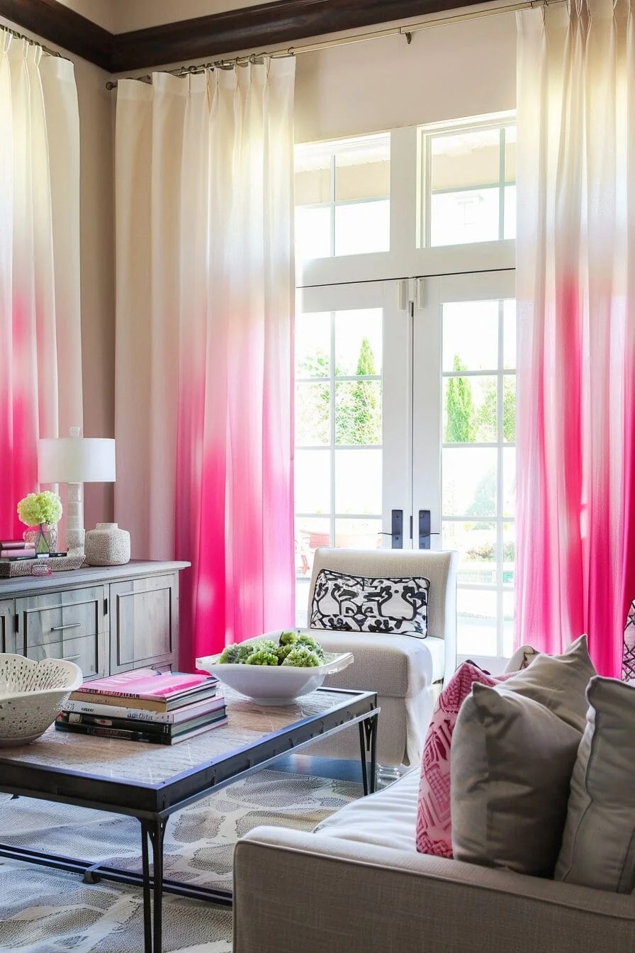 Pink Ombre Curtains