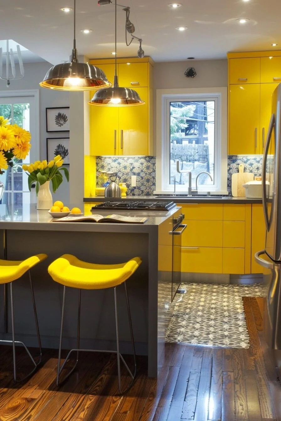 Modern Yellow and Gray