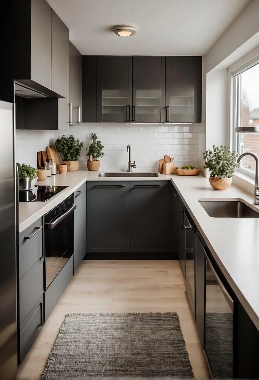 Choose A Minimalist Design For A Clutter-Free Small Galley Kitchen