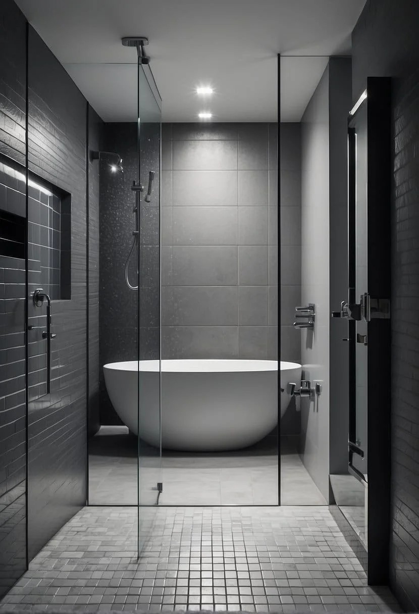 Utilize a Monochromatic Color Scheme in Your Small Bathroom Shower