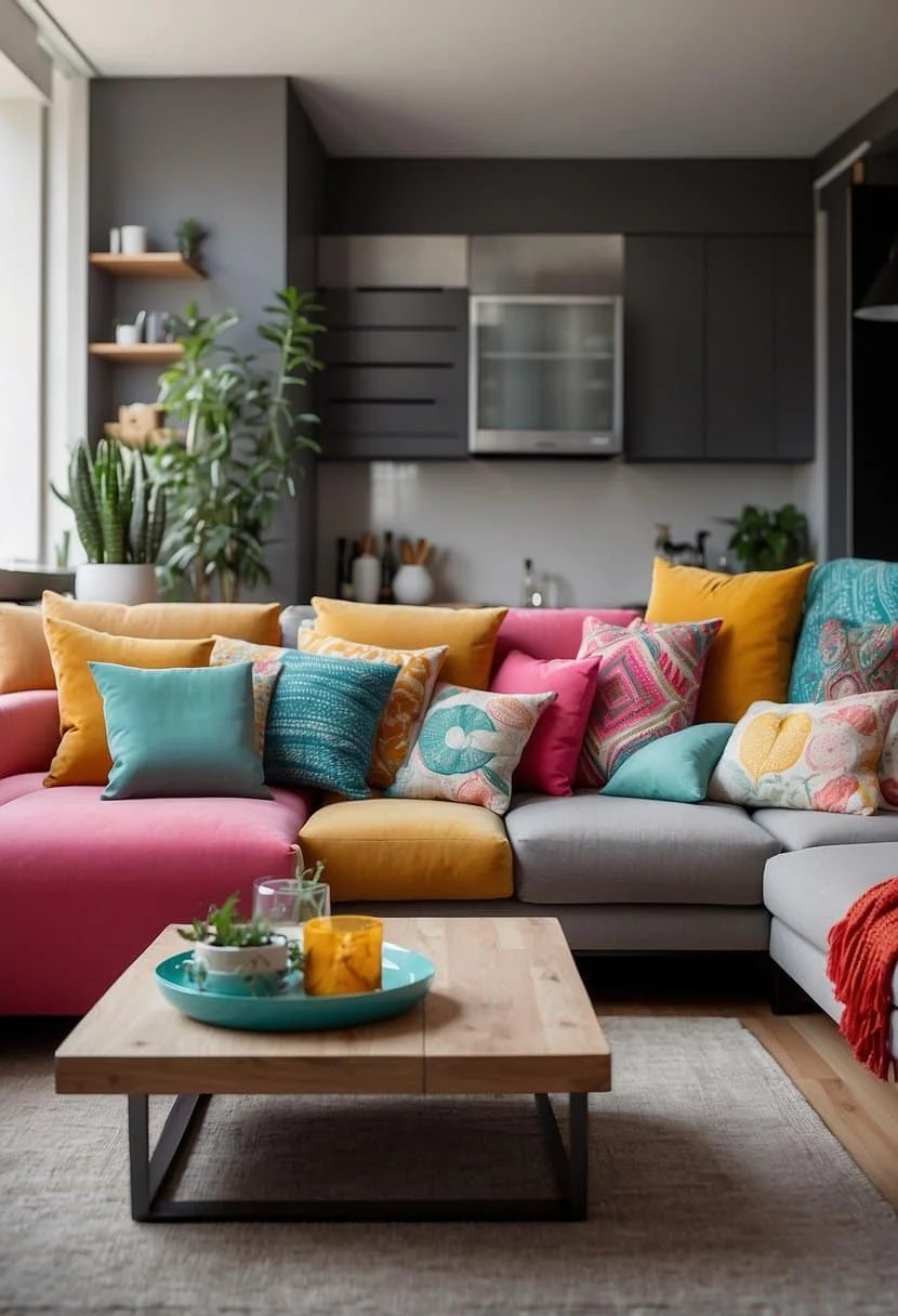 Add a Pop of Color to Your Small Apartment with Decorative Pillows