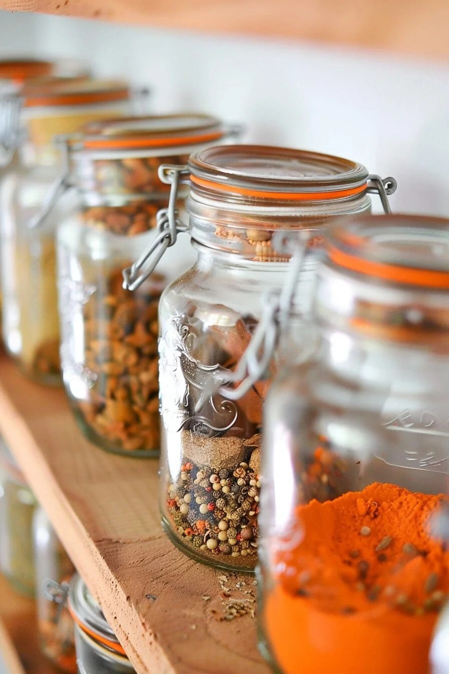 Orange Spice Jars