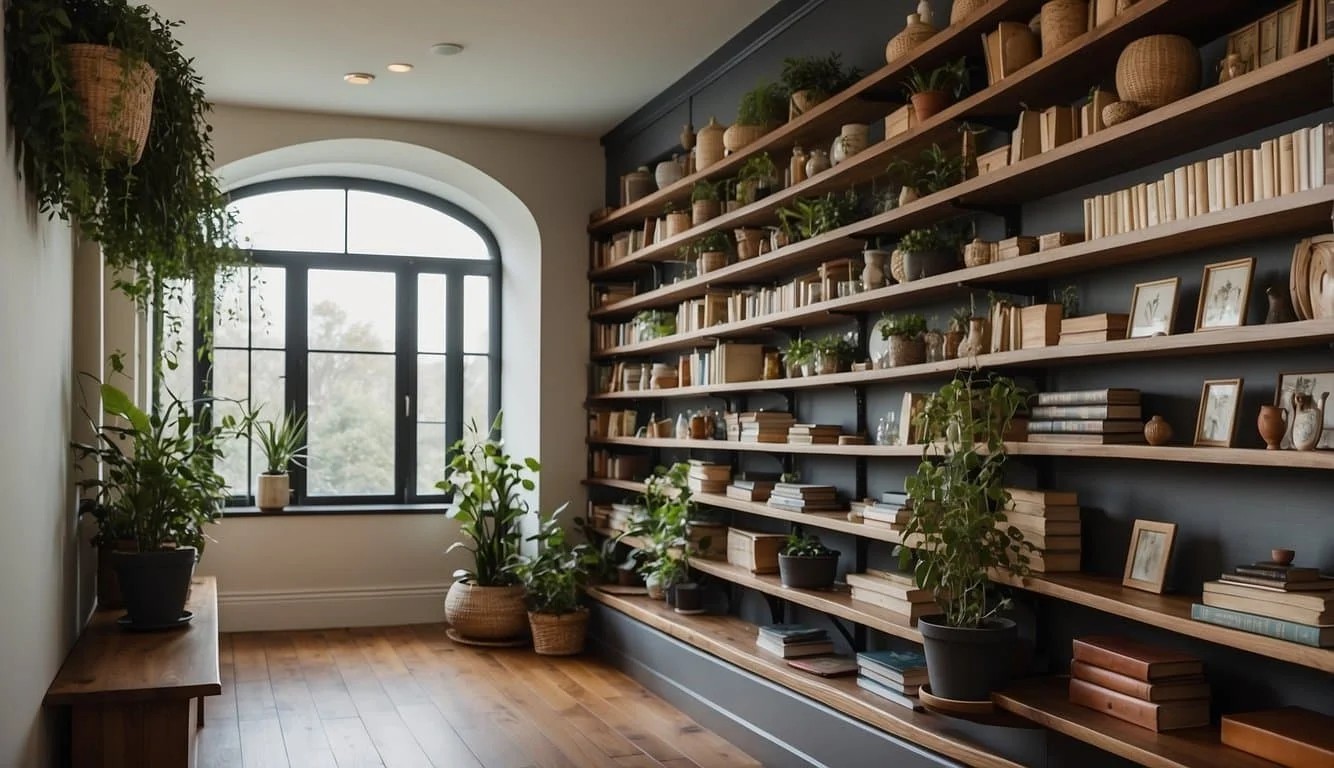 Use Shelving for Practical and Aesthetic Hallway Decor