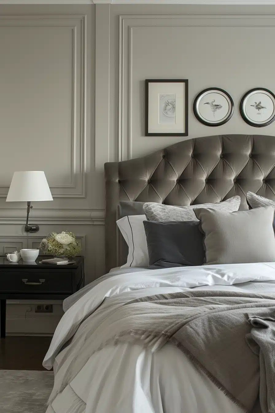 Warm Grey Toned Headboard