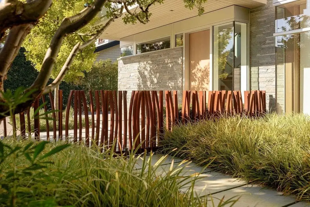 Geometric Wood Fence