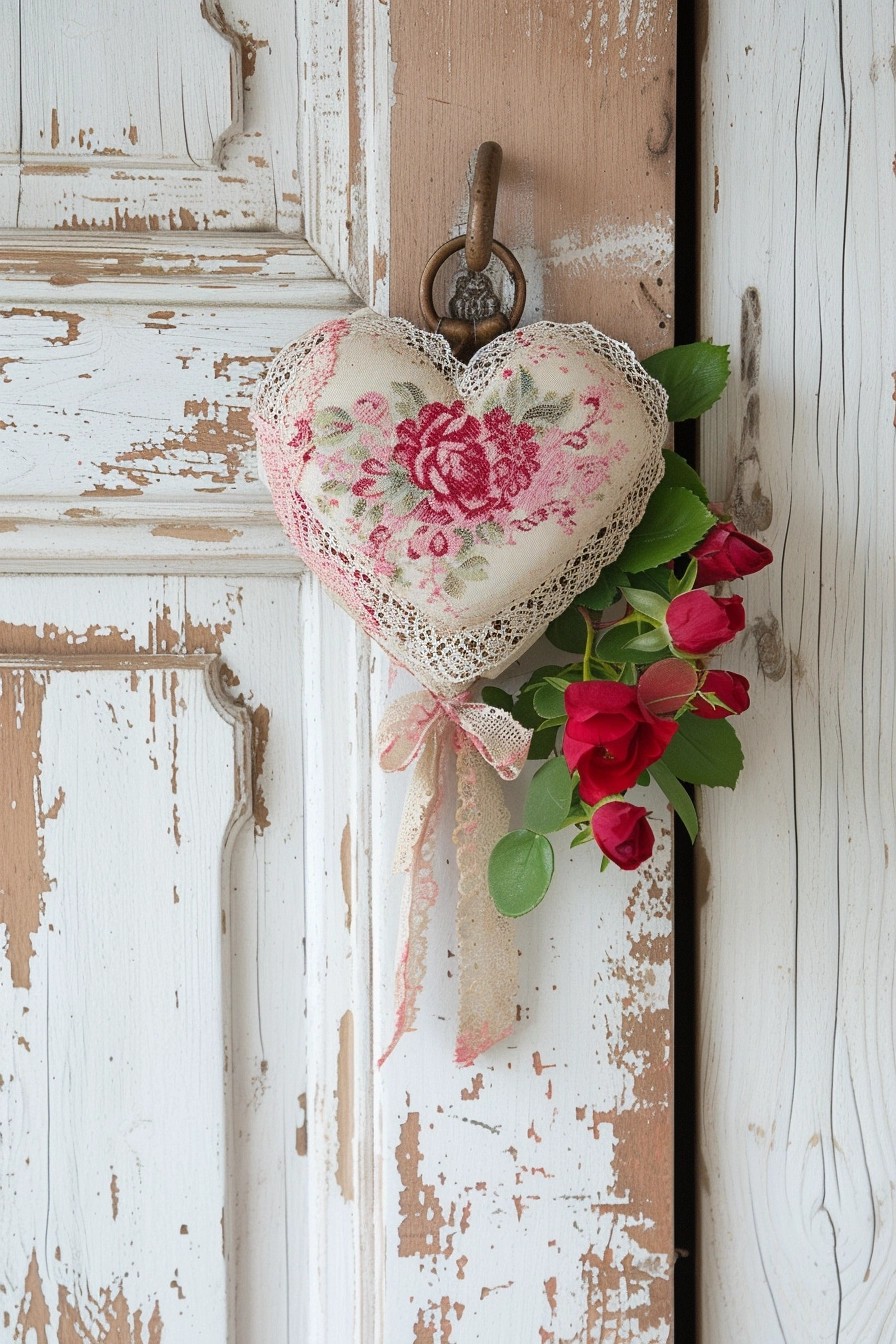 Vintage Valentine’s Day Doorknob Hanger