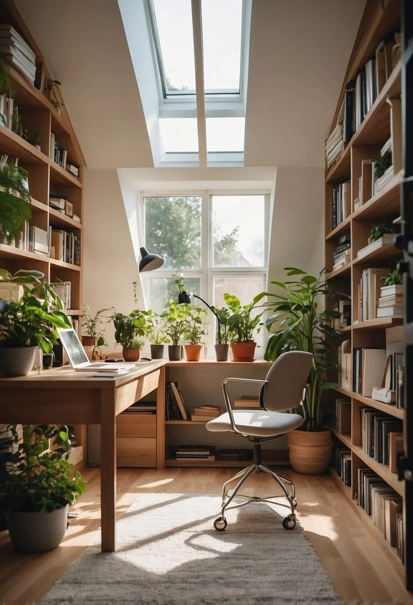 Home Office With A Skylight