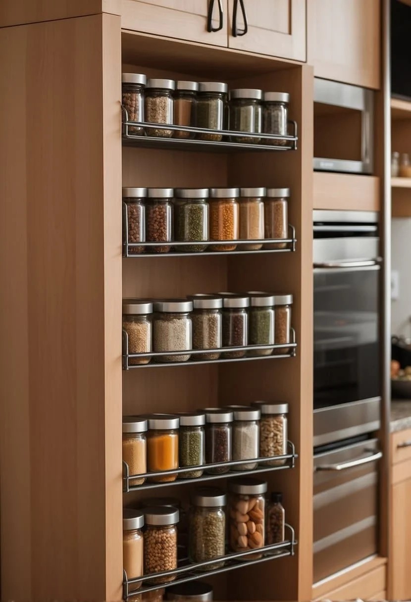 Opt For Vertical Spice Racks In Small Kitchen Spaces