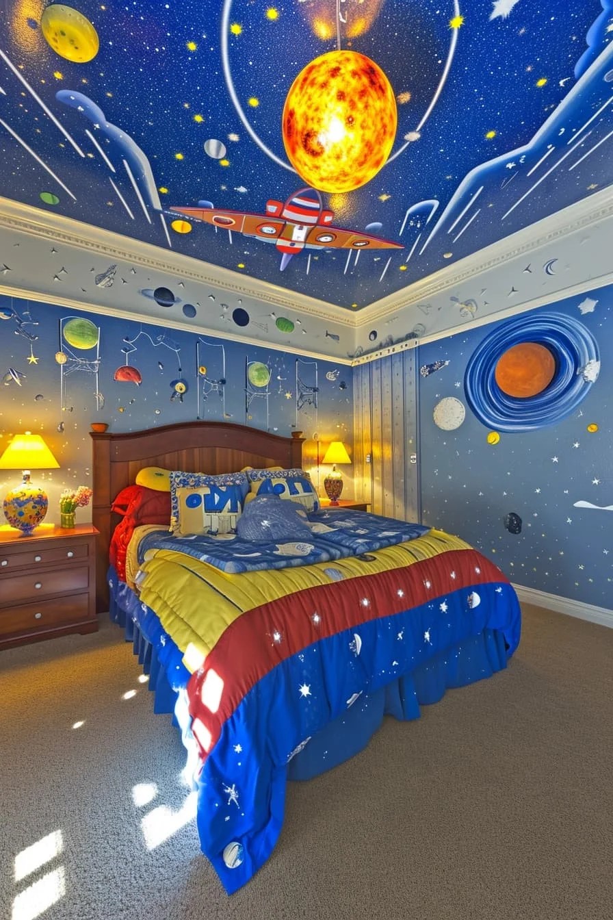 Space-Themed Bedroom