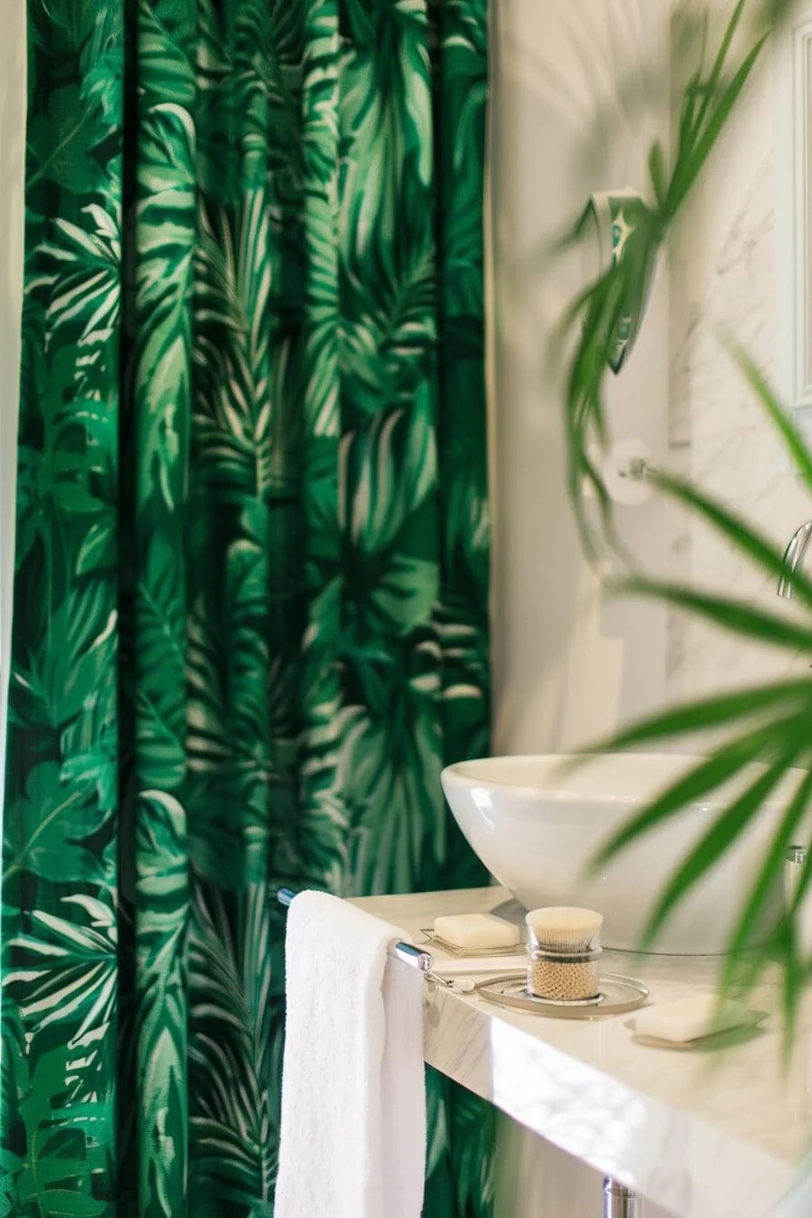 Emerald Green Shower Curtain