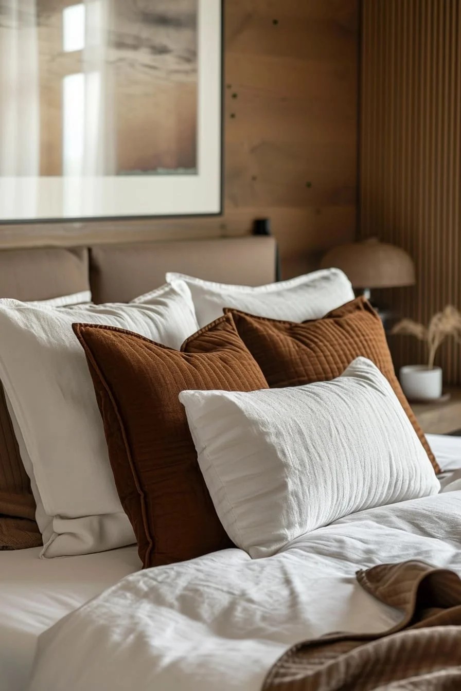 Decorate With White And Brown Pillows