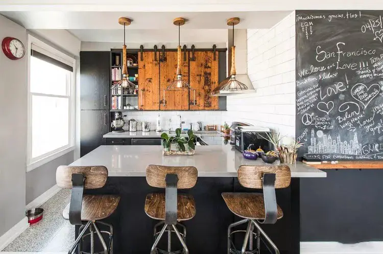 Black Chalkboard Kitchen