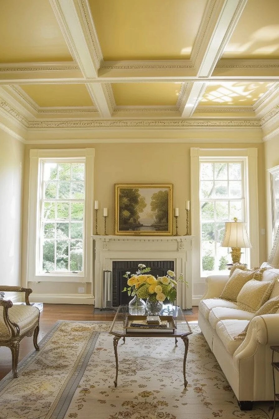 Pale Yellow Painted Ceiling