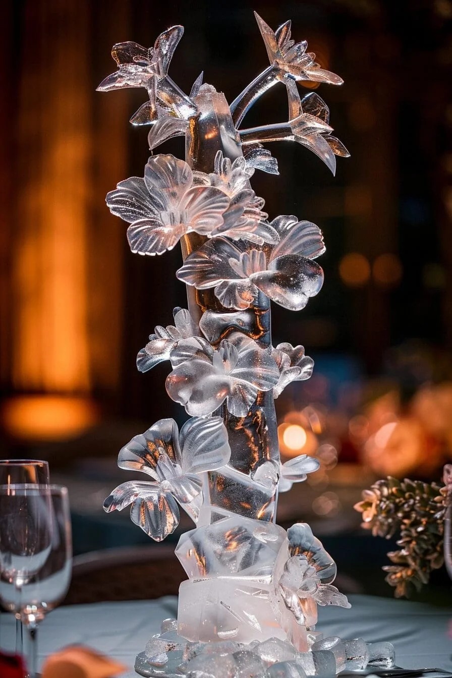 Floral Ice Sculpture