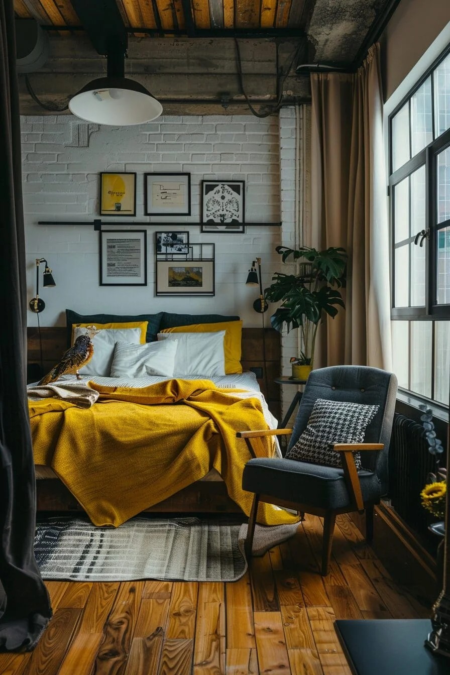 Industrial Chic Yellow and Black Accents