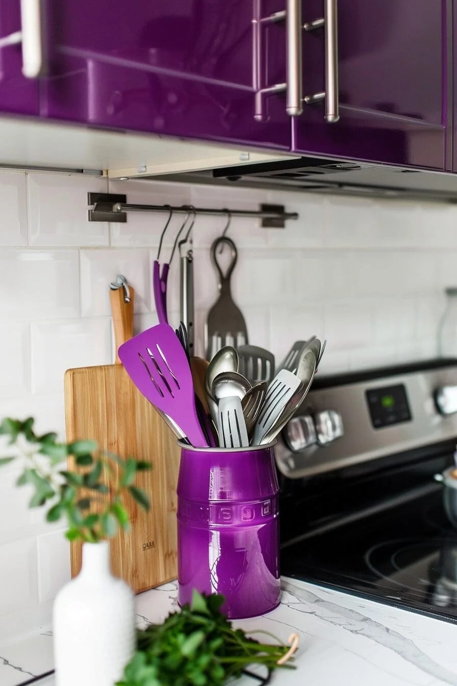 Violet Utensil Holder