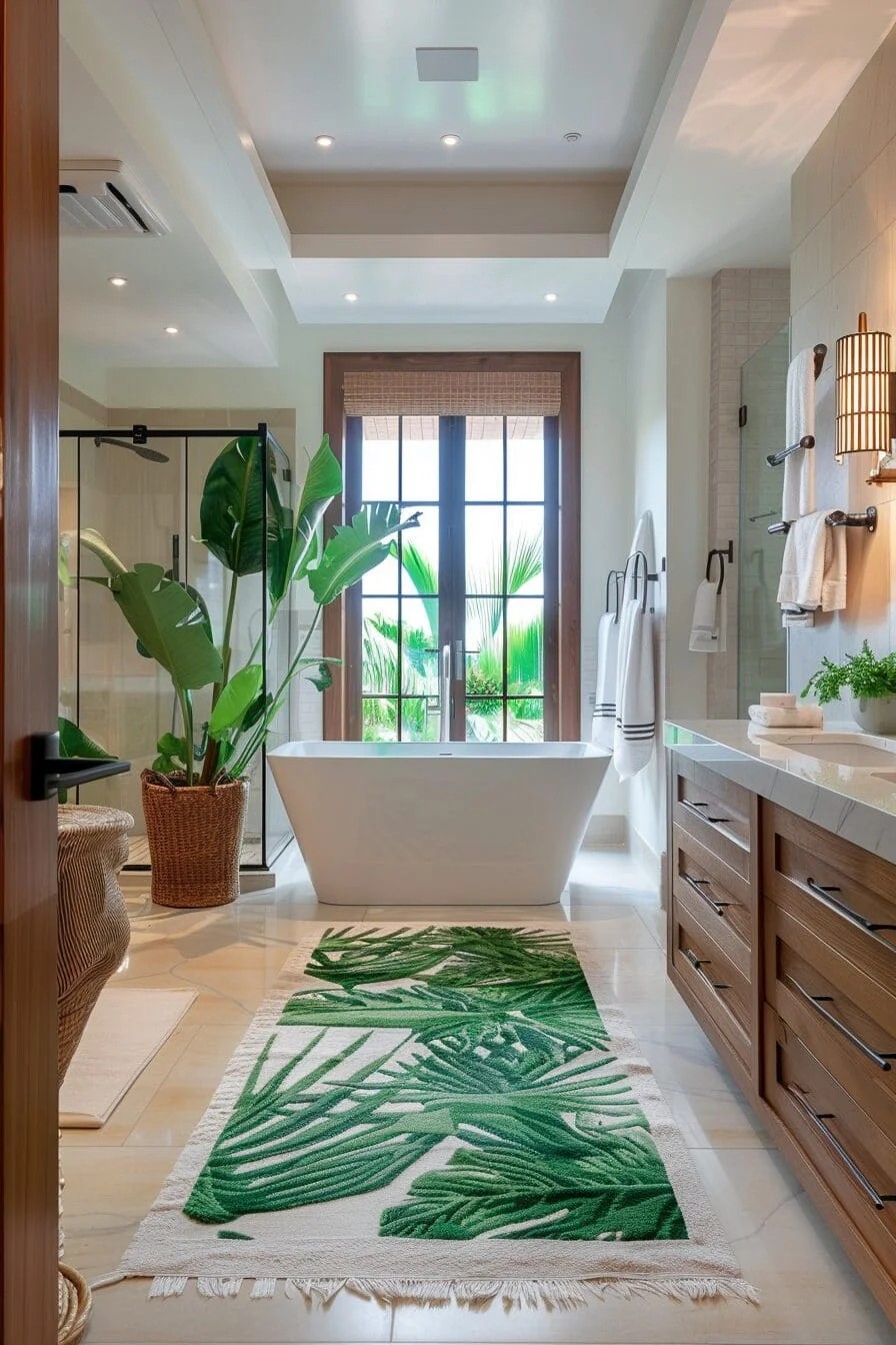 Green Bathroom Rug