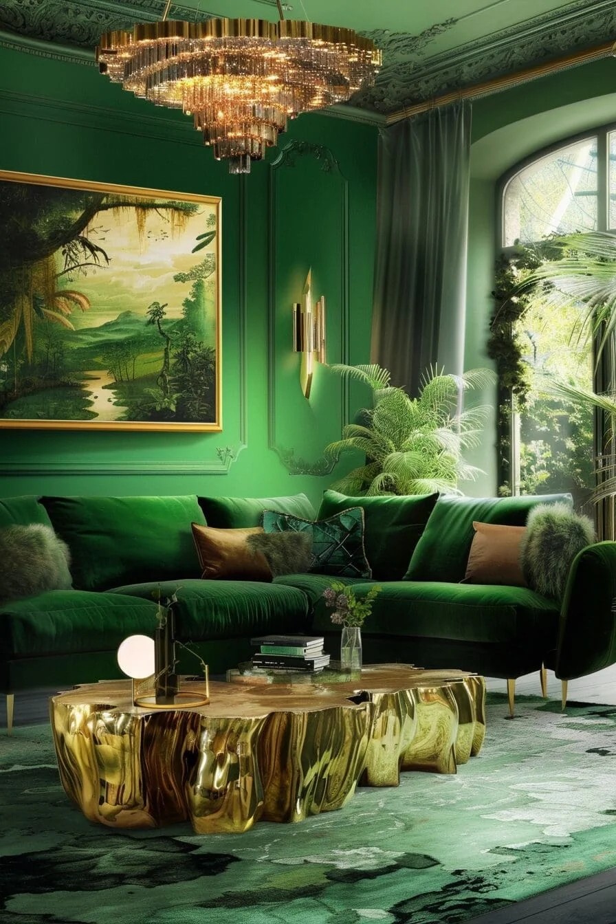 Green and Gold Decor