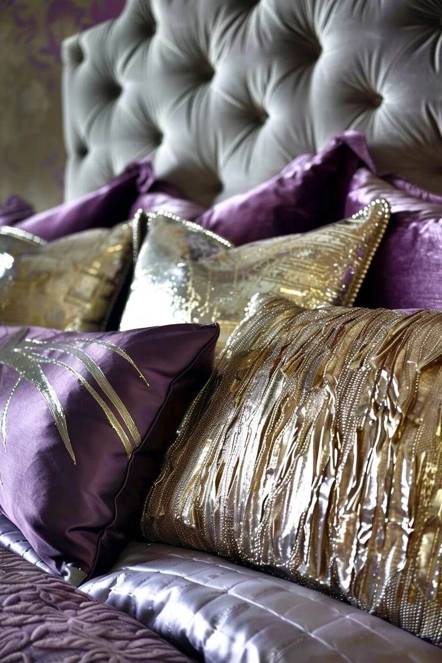 Metallic Throw Pillows