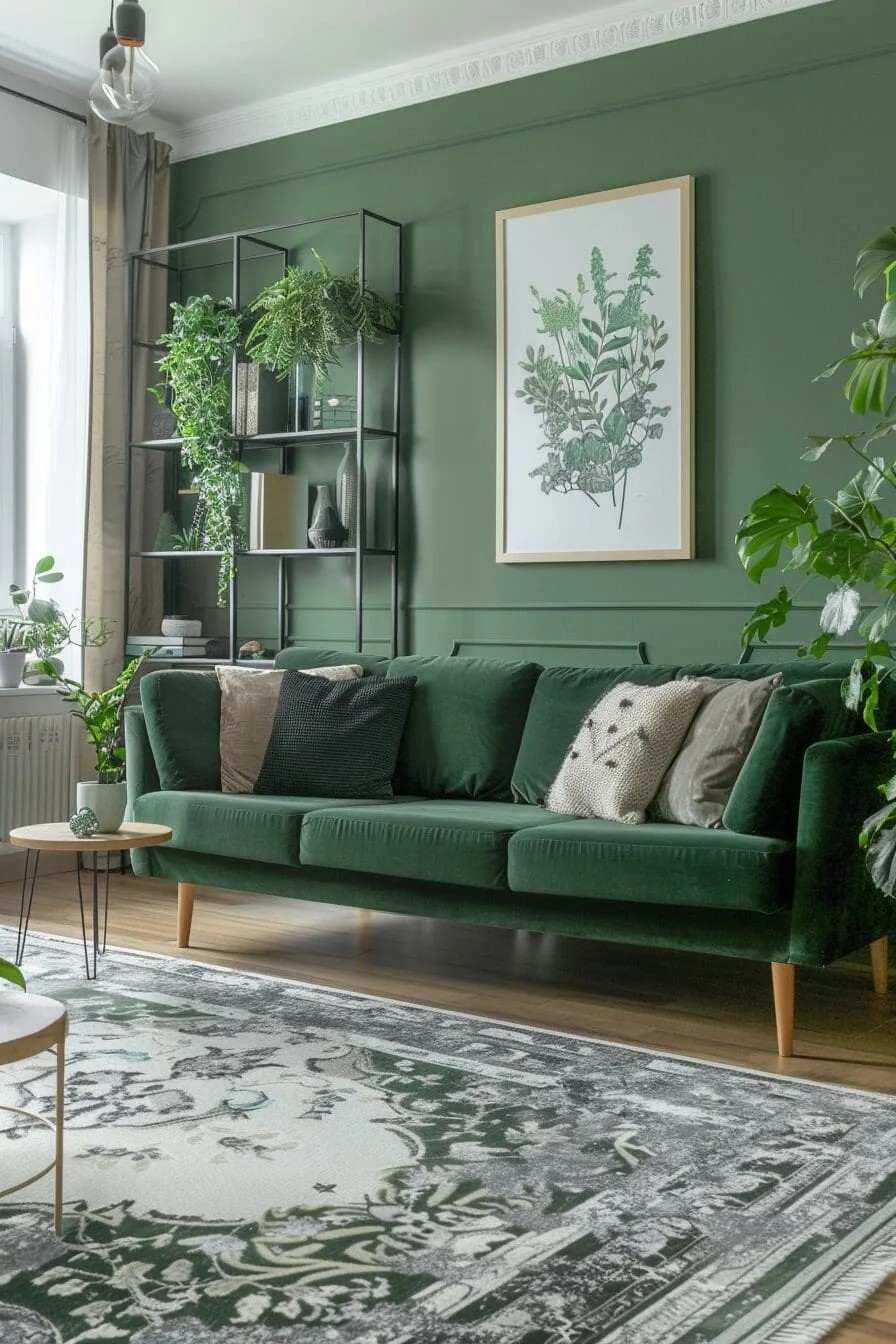 Forest Green Accent Wall