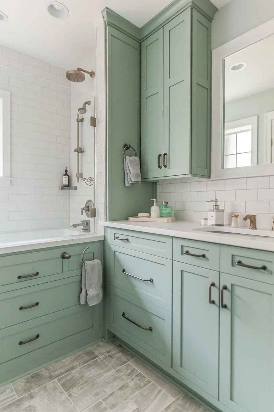 Seafoam Green Cabinets