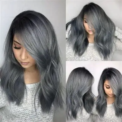 Slate Grey Silver Hair Color