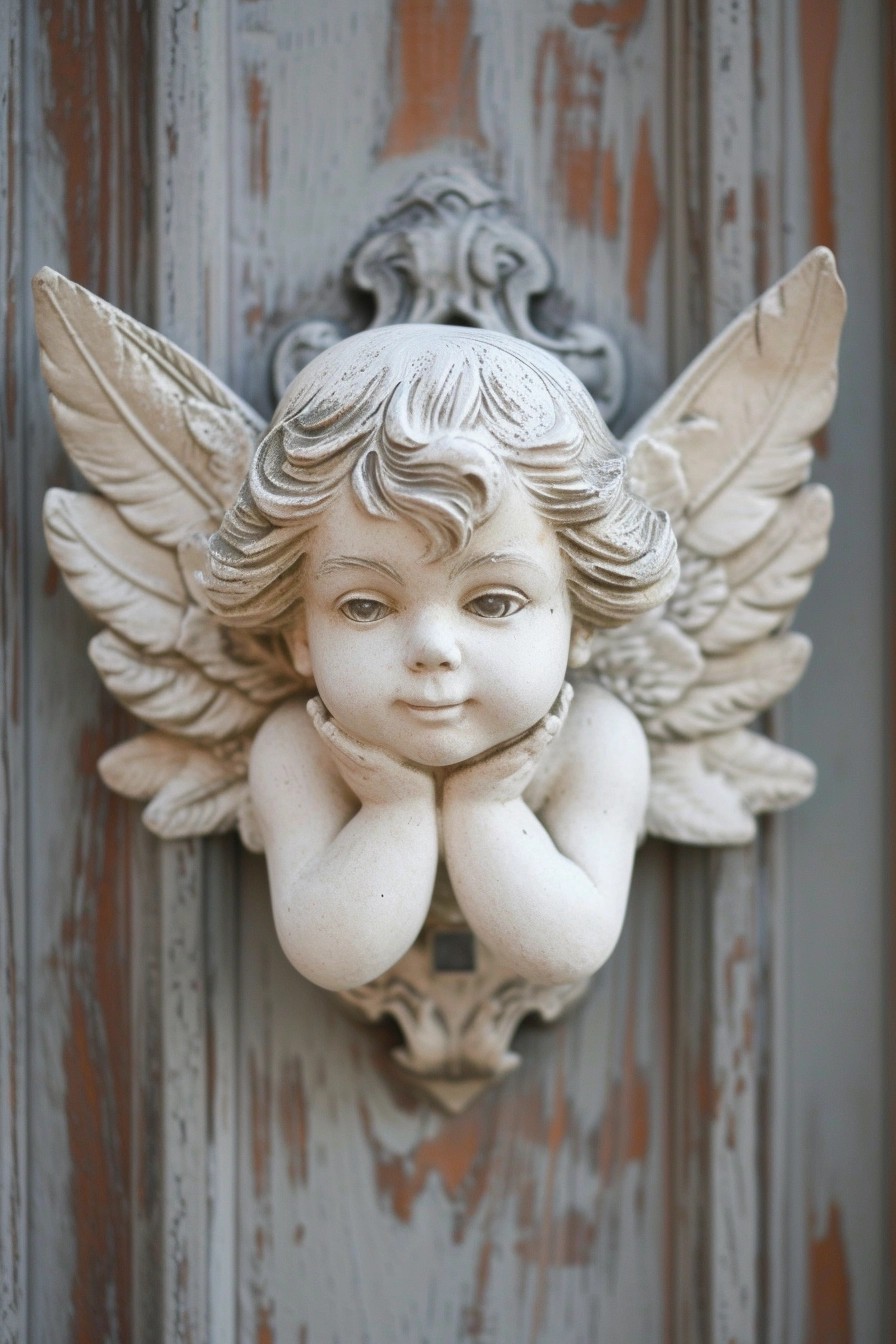 Angelic Cherub Door Ornament