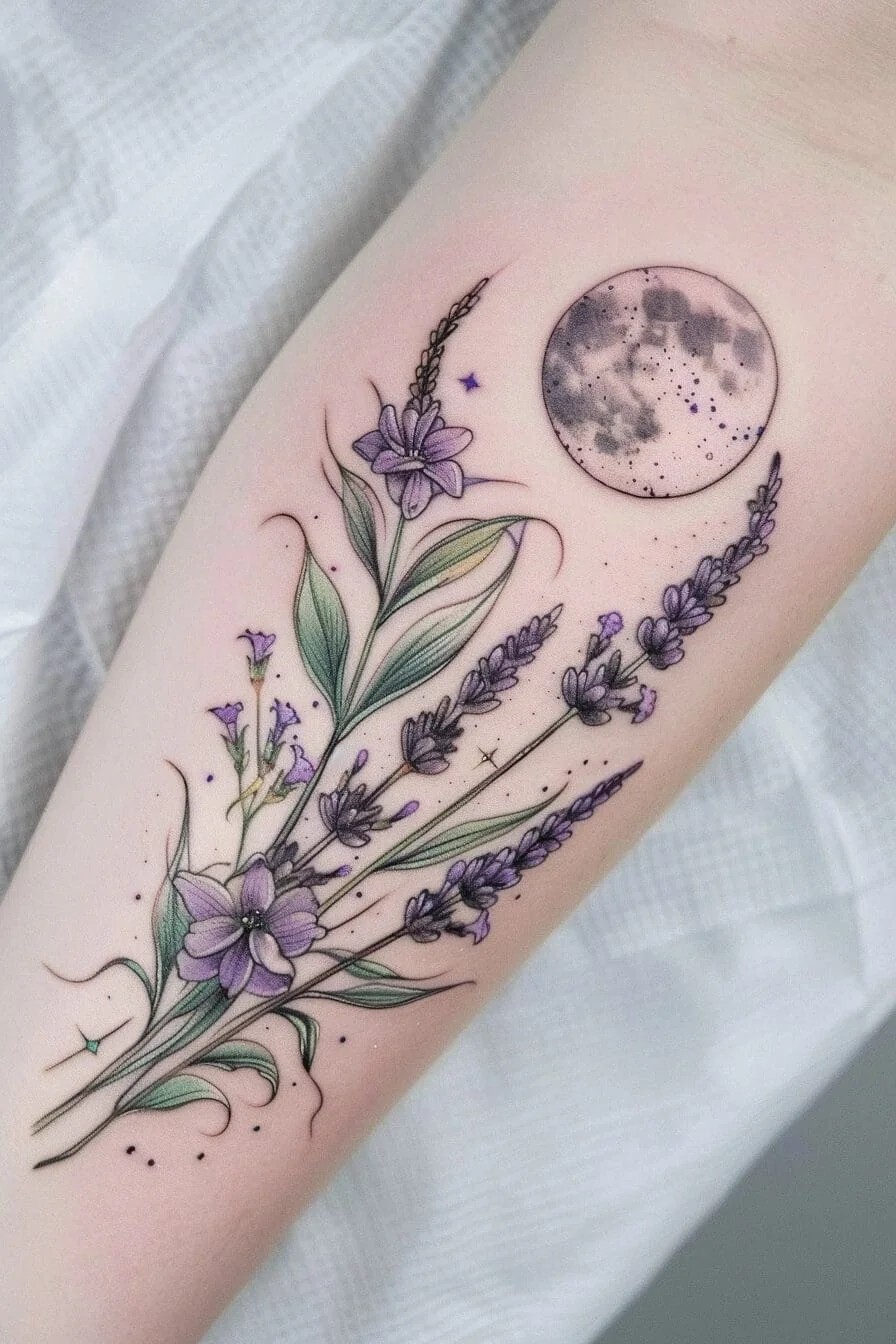 Lavender with Celestial Elements