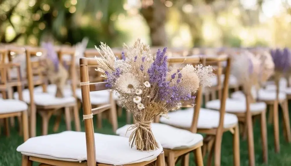 Dried Flowers on Chairs