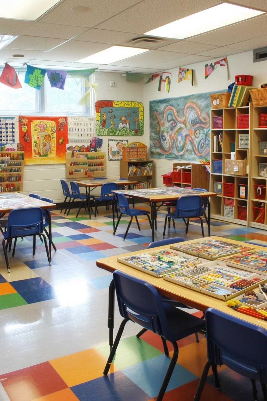 Arts and Crafts-Themed Elementary Classroom