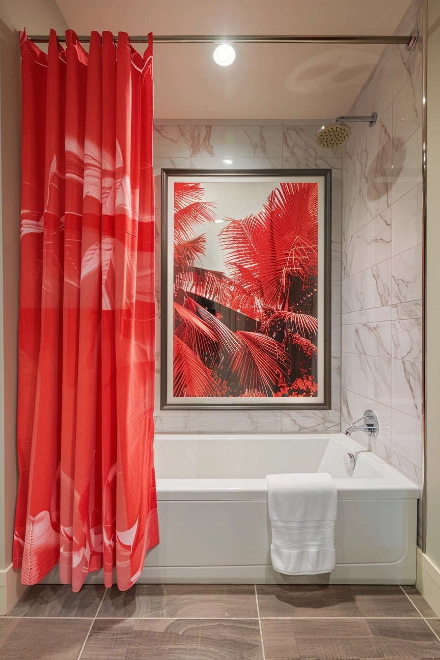 Turn Your Shower Curtain Into Art