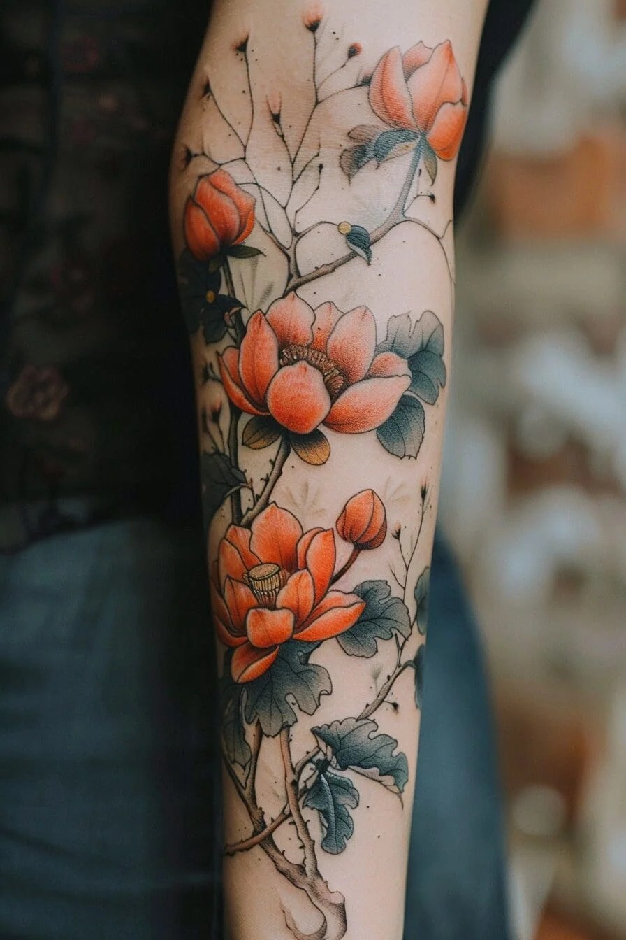 Japanese Flower Tattoo