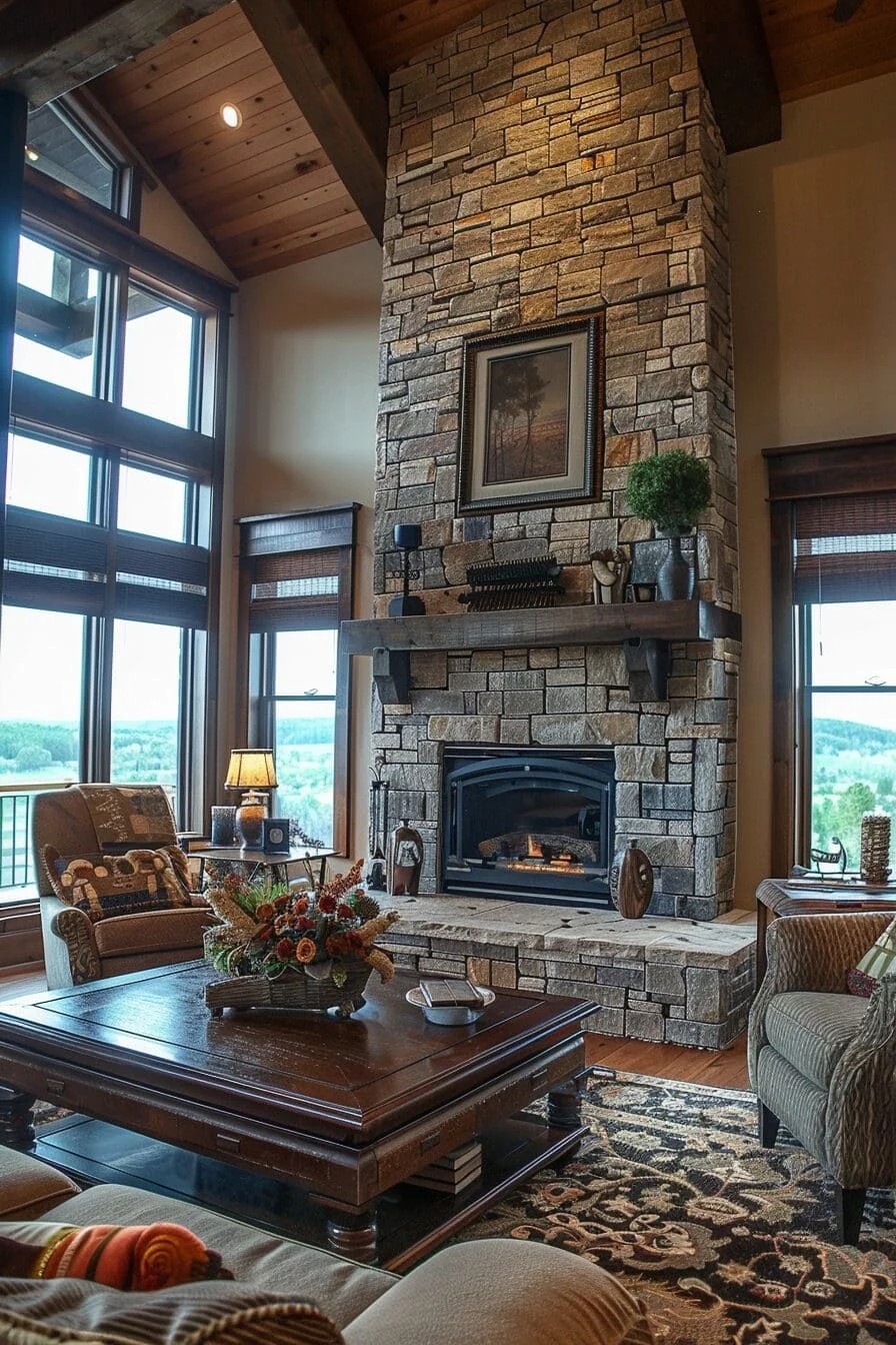 Stone Fireplace Surround