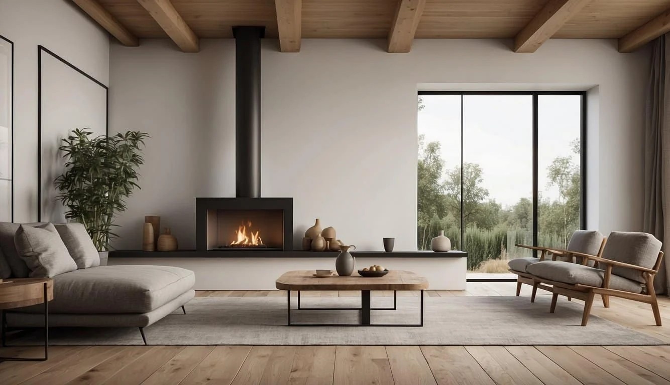 Minimalist Farmhouse Fireplace With Clean Lines