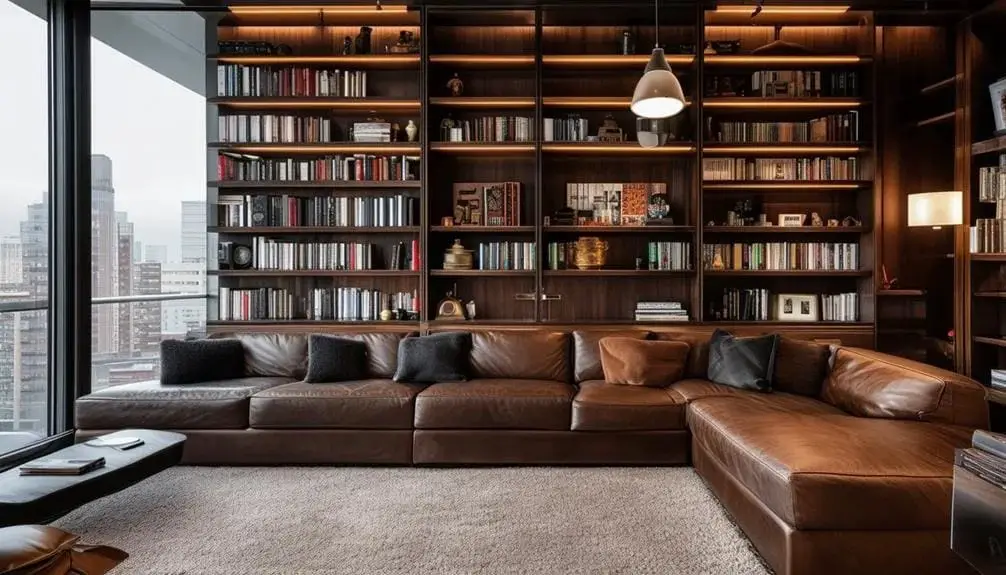 Built-In Bookshelves for Storage