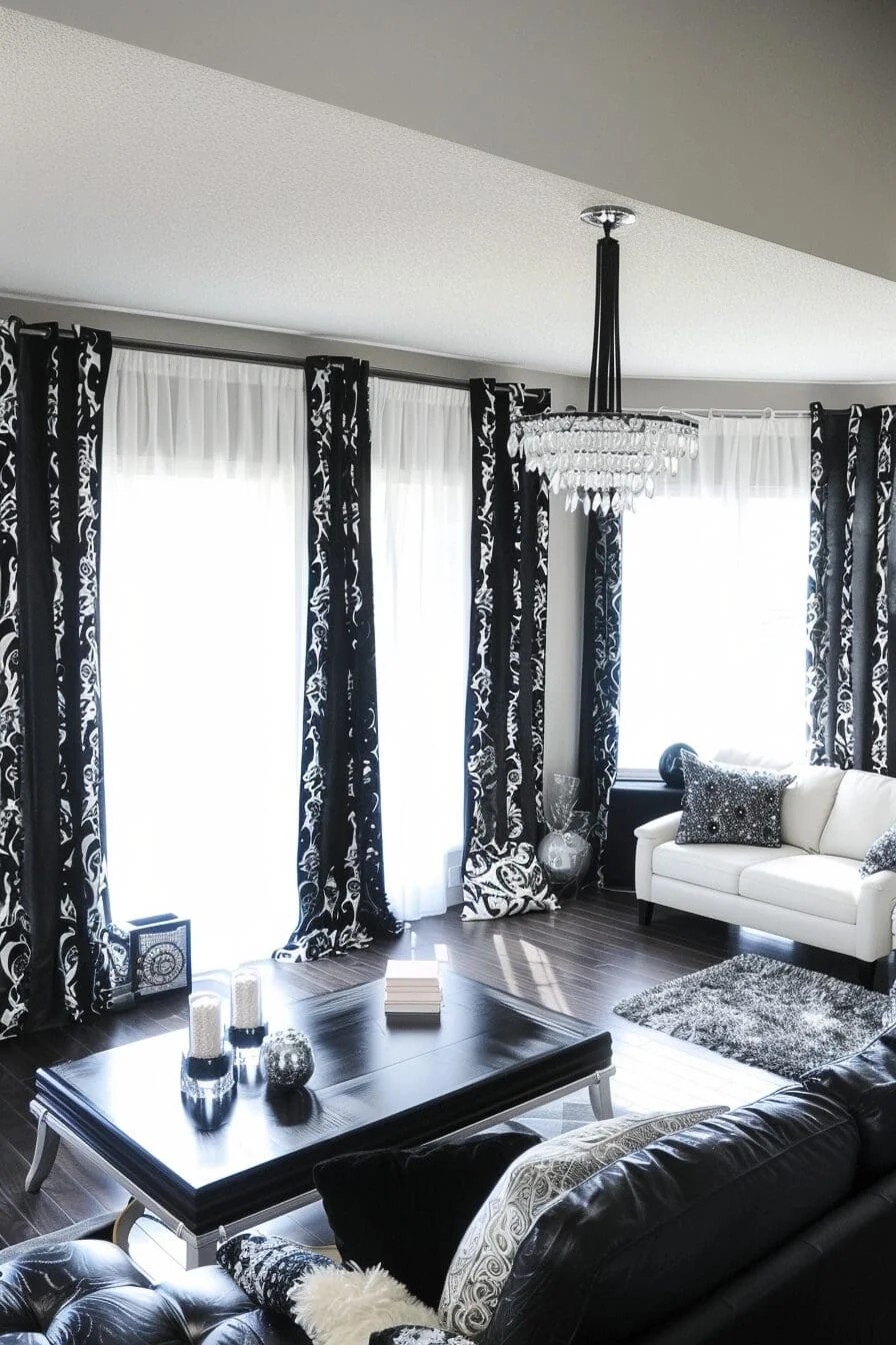 Black and White Curtains