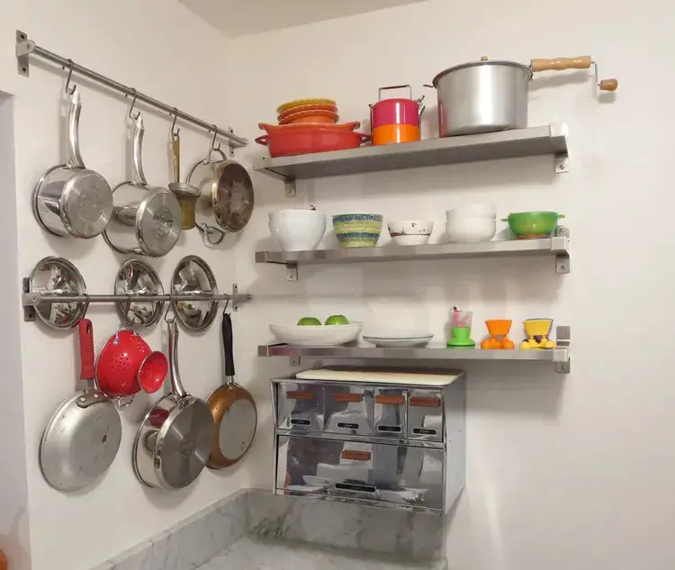 Use Open Shelves for Pots and Pans