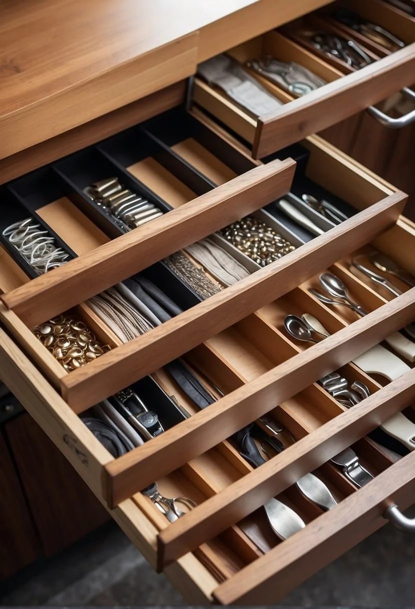 Use Drawer Dividers To Organize Small Space Storage