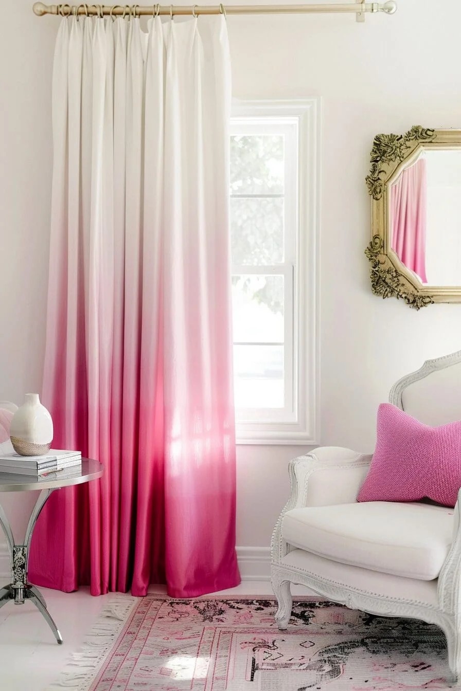 Pink Ombre Curtains