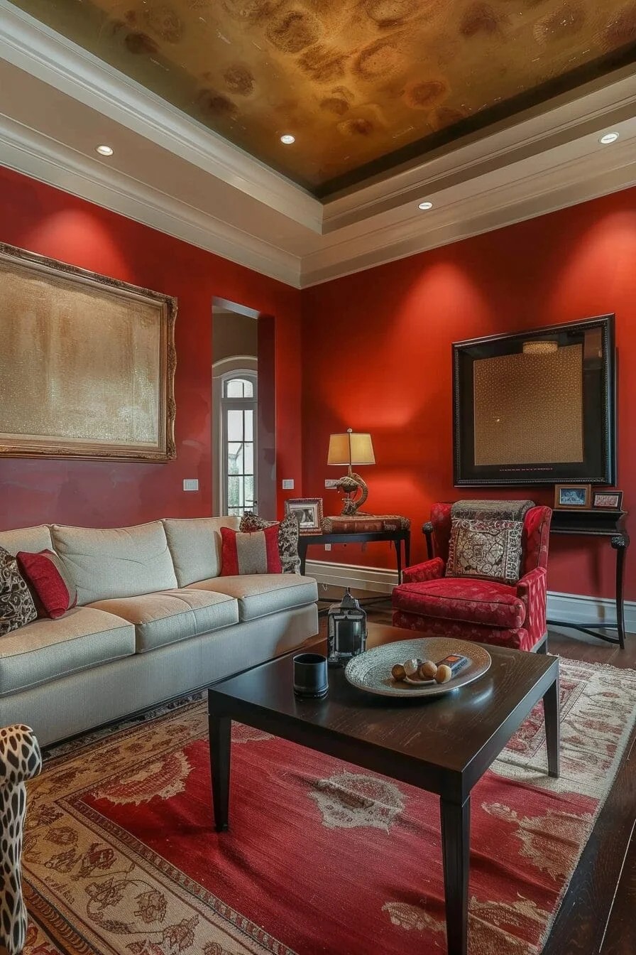 Textured Red Wall Paint