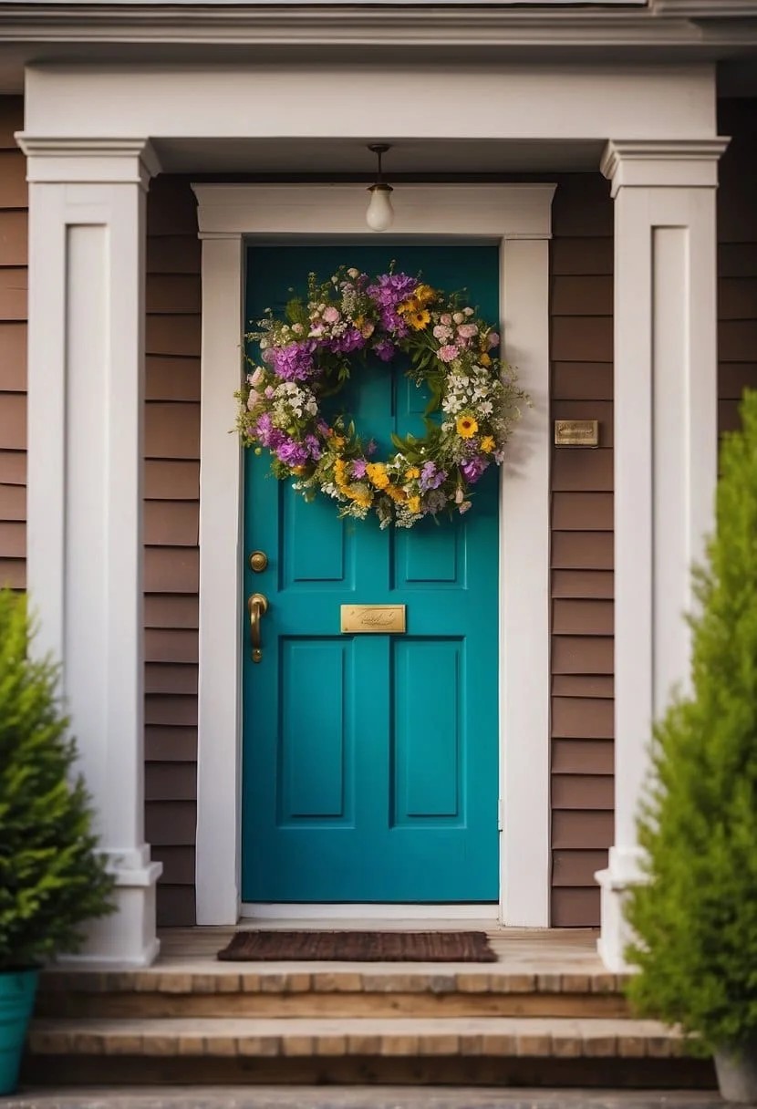 Wildflower Wreath on The Door