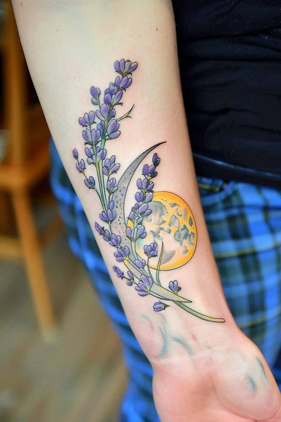 Lavender with a Moon or Sun